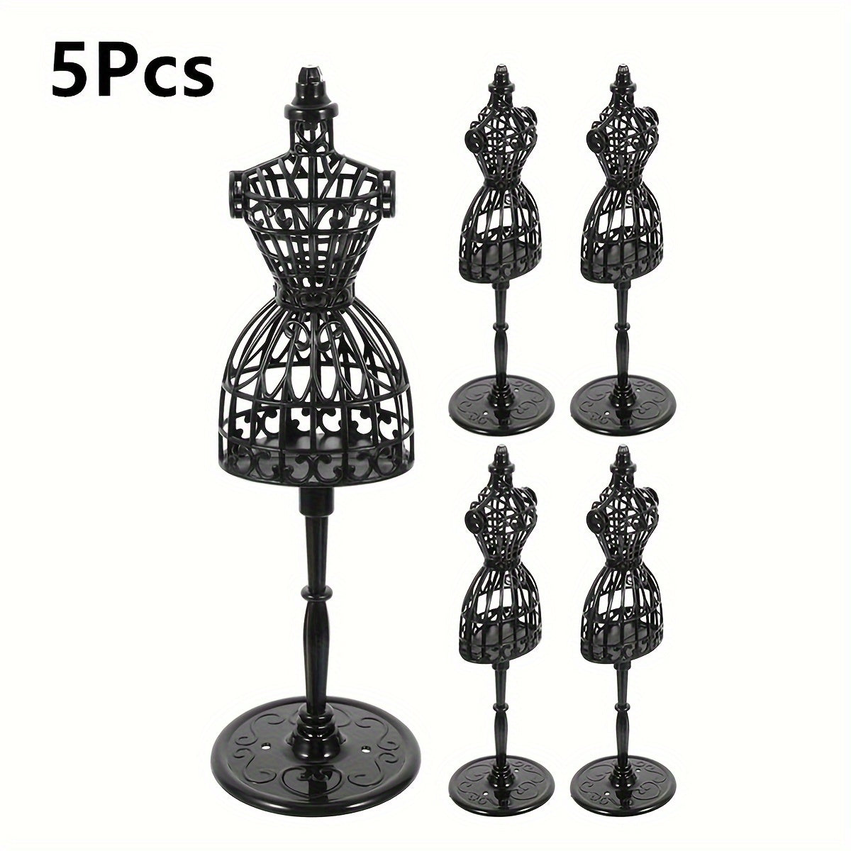 5pcs Mini Dollhouse Display Stands Set Plastic Craft Supplies