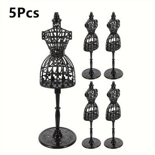 5pcs Mini Dollhouse Display Stands Set Plastic Craft Supplies