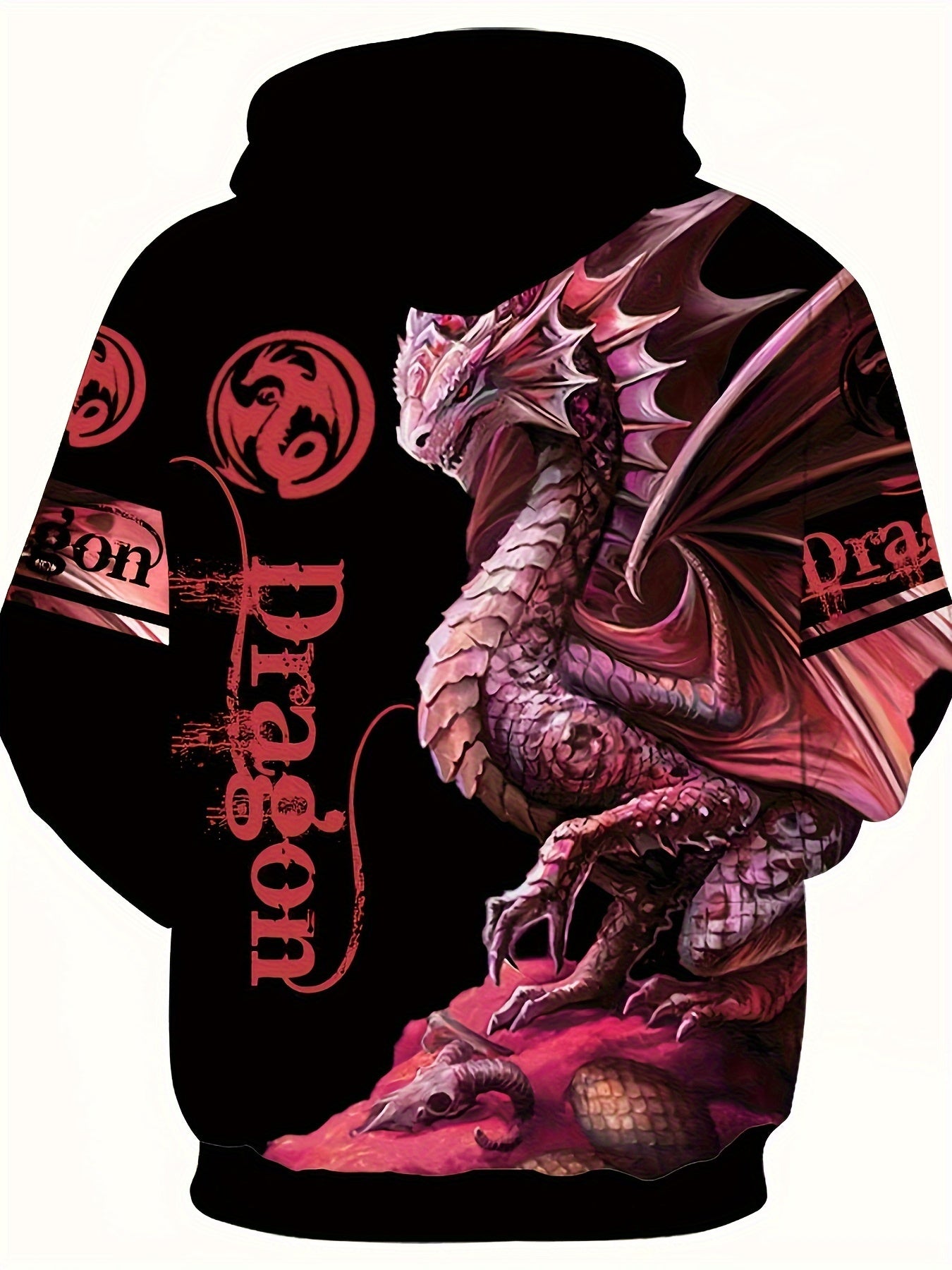 Dragon 3D Print Hoodie Men Graphic Hooded Pullover Autumn Clothing
