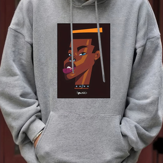 Comic Boy Print Hoodie for Men