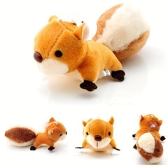 3pcs Squirrel Pendant Plush Toy Big Tail Squirrel Doll Bag Pendant Doll Brown