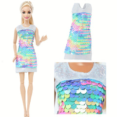 7pcs Doll Princess Dress Bag for 11.5in Doll, Christmas Birthday