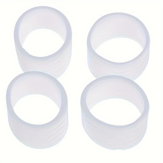 4pcs Silicone Tennis Racket Sealing Rubber Ring Sweat-absorbing Fixed Rubber