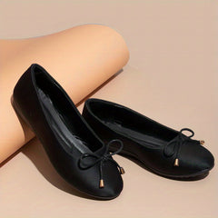 Women's Bowknot Ballet Flats Slip On Soft Sole Anti skid Shoes