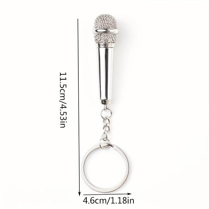 Microphone Keychain for Women - Car Key Holder and Bag Accessory