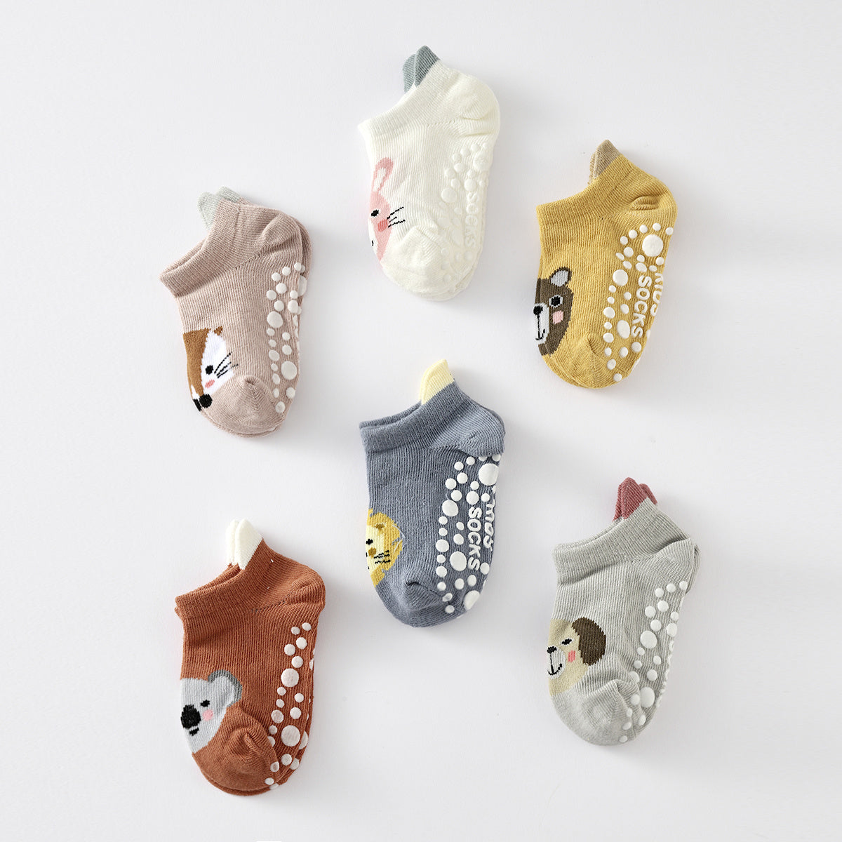 6pcs Adorable Cartoon Socks for Kids