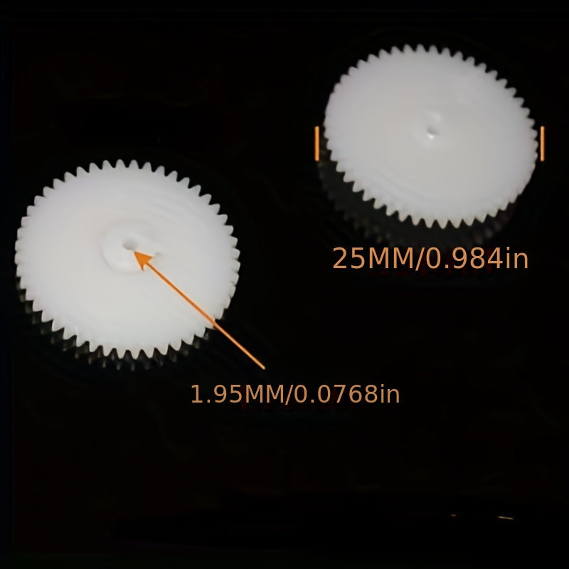 50pcs Plastic Gear 0.5m 48 Teeth 1.95mm Aperture DIY Model Gear