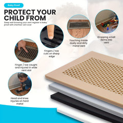 Soft Silicone Baby Proof Floor Air Vent Cover