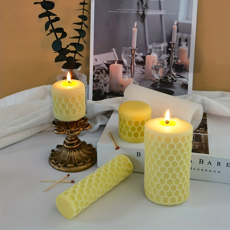 3D Bee Honeycomb Candle Making Molds Silicone Plaster Mold