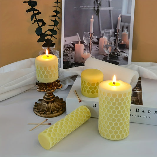 3D Bee Honeycomb Candle Making Molds Silicone Plaster Mold