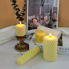 3D Bee Honeycomb Candle Making Molds Silicone Plaster Mold