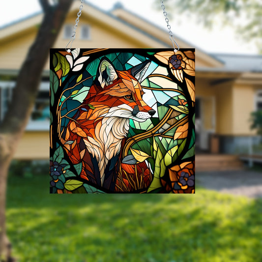 Fox Stained Acrylic Suncatcher Hanging For Window Lovely Fox Sun Catcher