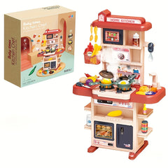 Pretend Play Kitchen Set with Lights, Sounds & Mist