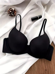 Push Up Bra Solid T-Shirt Comfy & Breathable Women's Underwear