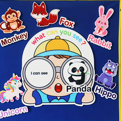 Animal English Word Felt Set for Learning Vocabulary and Identifying Animals