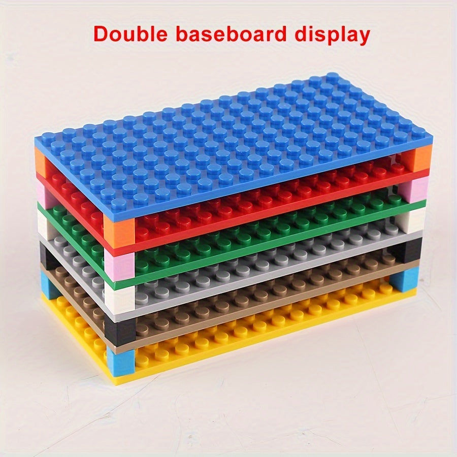 5pcs Puzzle Block Baseplate 8x16 Brick Set DIY Construction Toy Building Wall