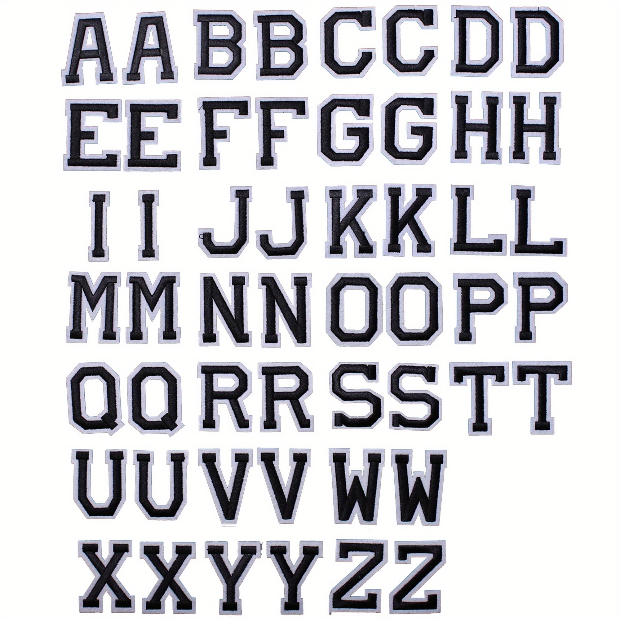 J CARP 52pcs Number Or Letter Patches For Iron on Sewing