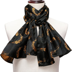 Barry Wang Mens Silk Paisley Floral Scarf Autumn Winter Shawl