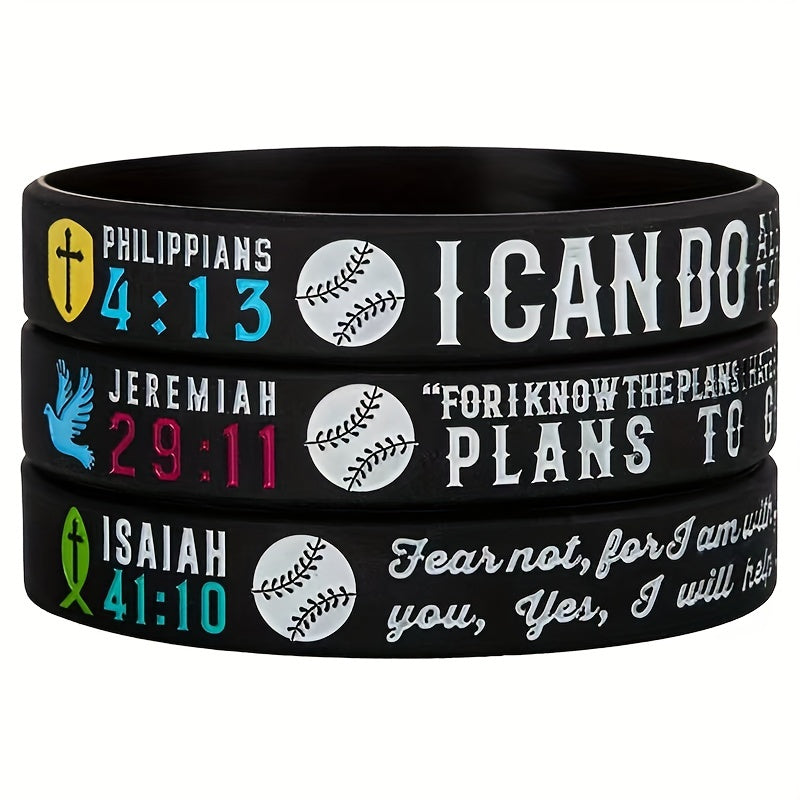 Christian Bible Verse Silicone Bracelet Wristband