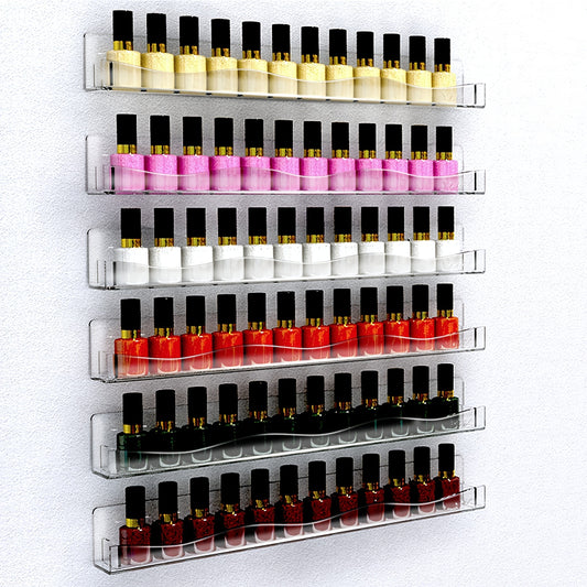 Wall Mounted Nail Polish Rack Acrylic Organizer