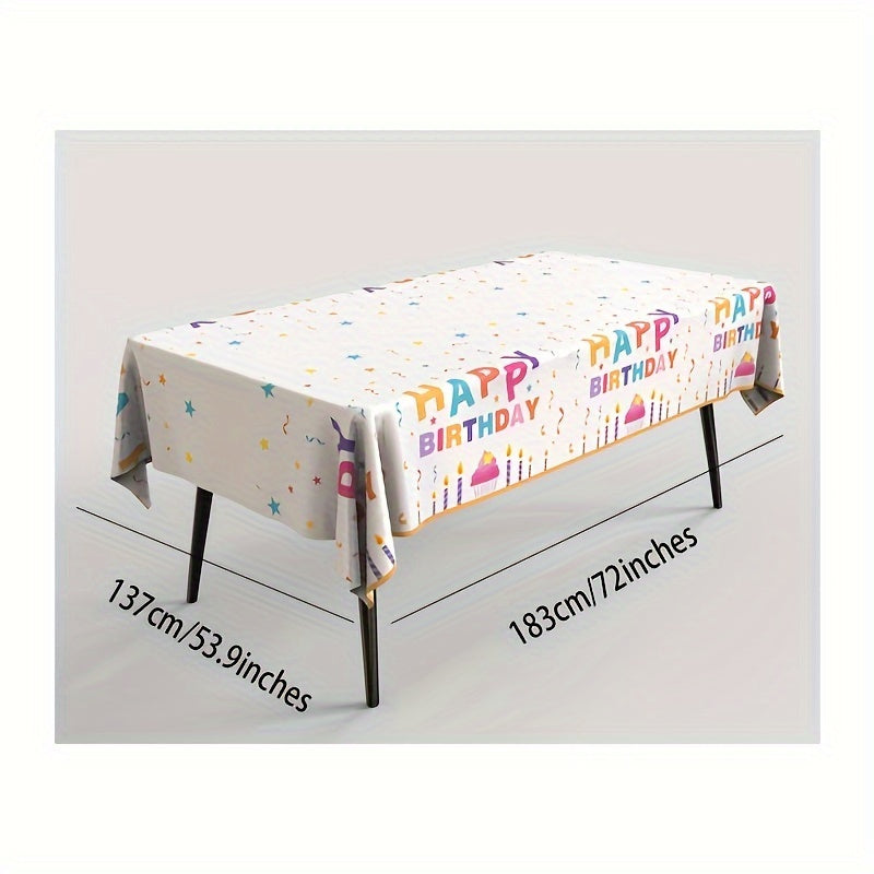 Birthday Tablecloth Waterproof Disposable Cartoon Tablecloth