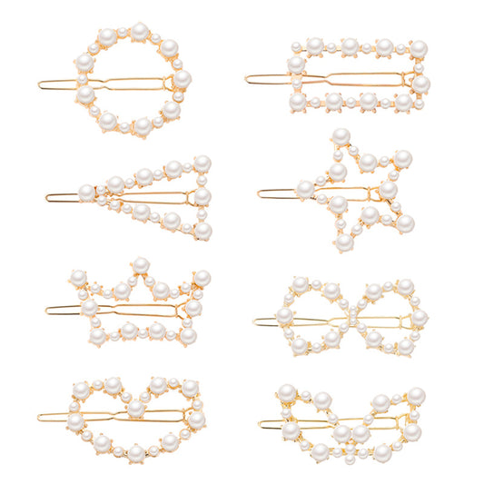 Heart Round Metal Hair Clip Geometric Hair Accessories for Girls