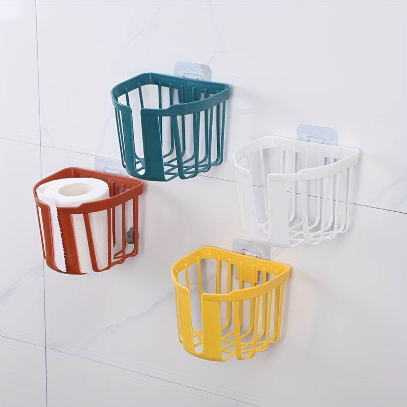 Wall Mounted Toilet Paper Holder Storage Container for Tissue Basket