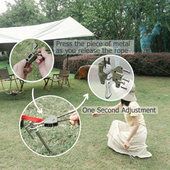 Windproof Rope & Ratchet Tie Down Strap Set