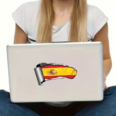 Spanish Flag Vinyl Decal for Motorcycle and Car - Suitable for All Vehicles