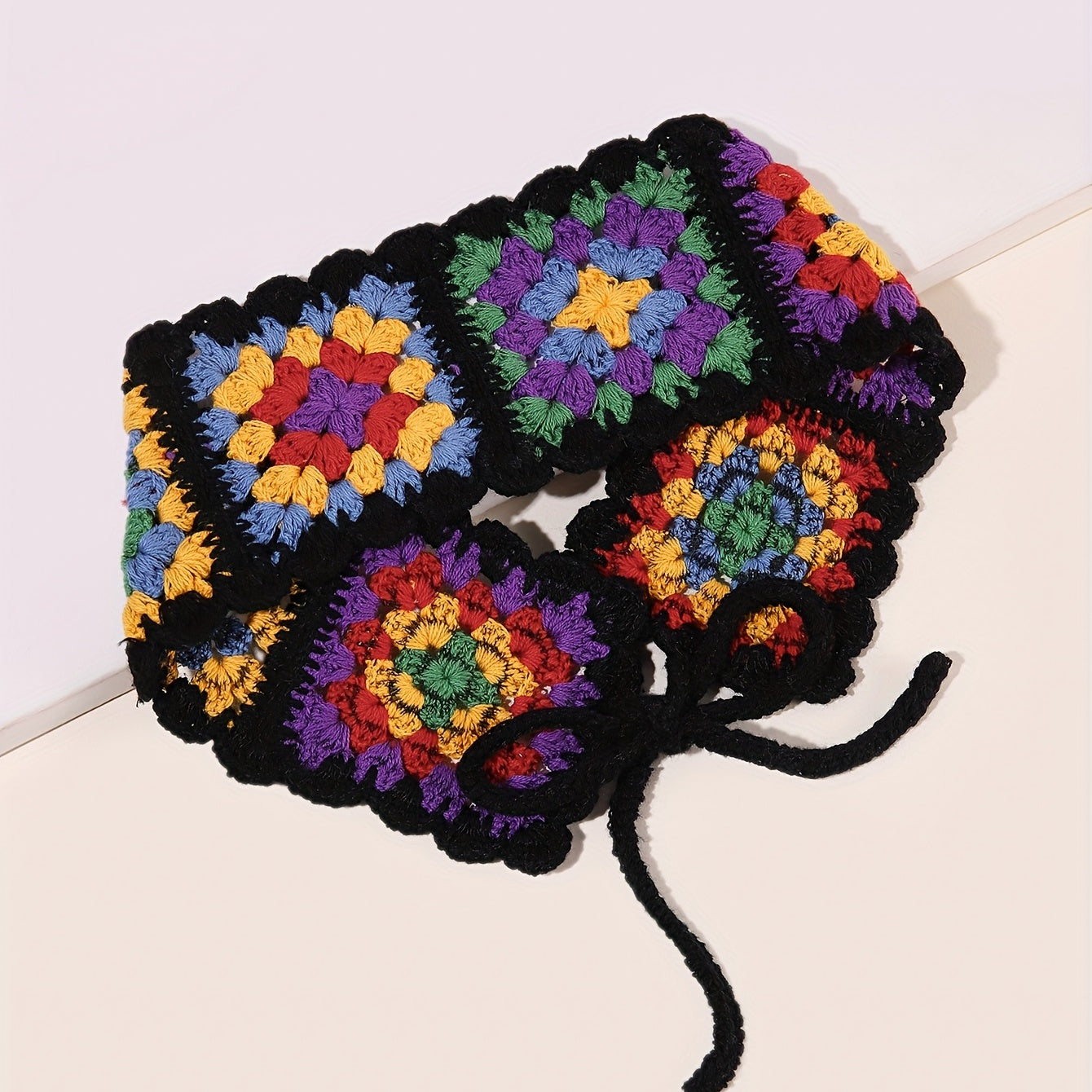 Knitted Flower Headband Crochet Bandana Hair Scarf Hair Band Women Girls