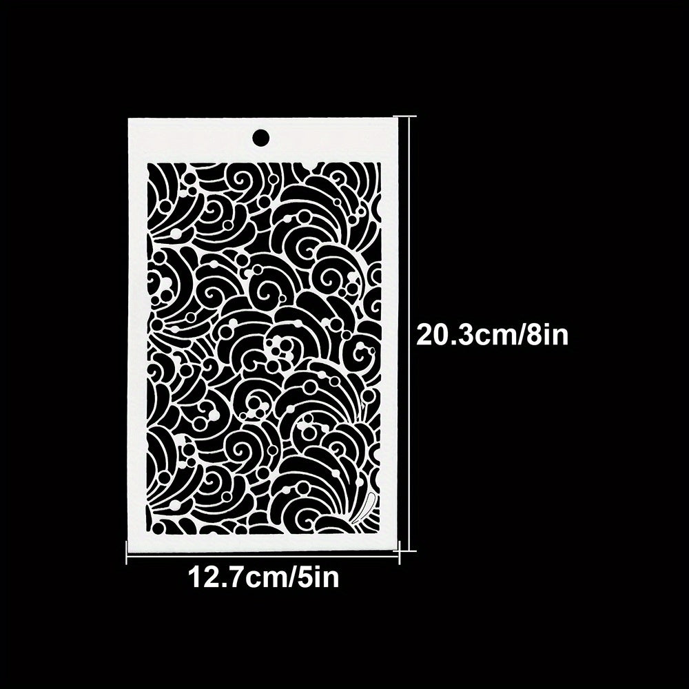 Background Waves Stencils Graffiti Stencils DIY Art Stencils for Painting