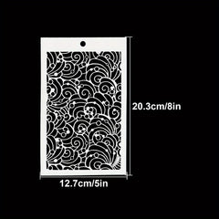 Background Waves Stencils Graffiti Stencils DIY Art Stencils for Painting