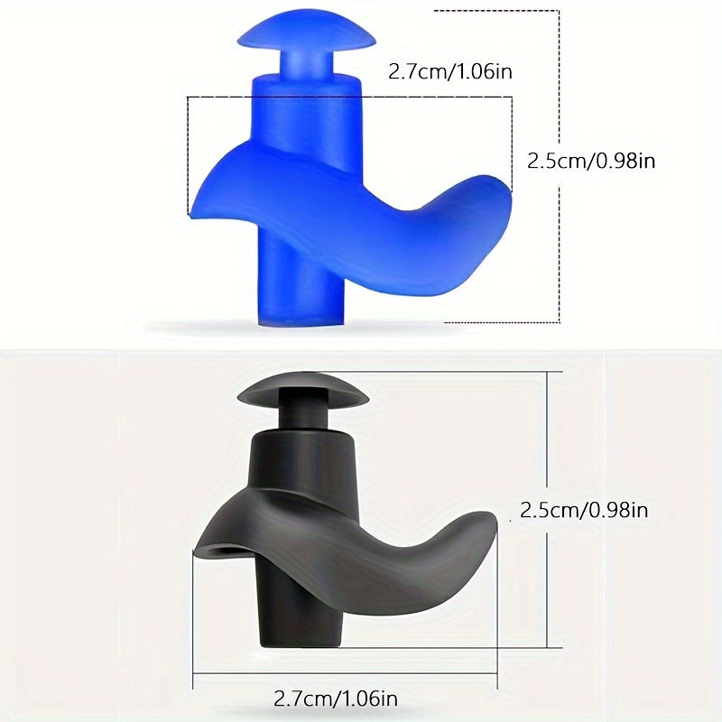 Waterproof Silicone Ear Plugs for Adults - 2 Pairs