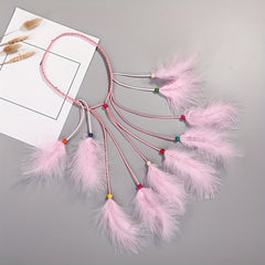 Boho Feather Tassel Headband Seaside Vacation Hair Accessory