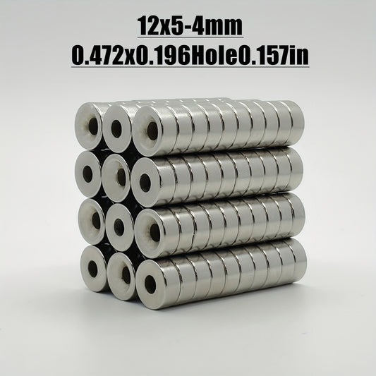 120pcs 12x5 Hole 4mm Strong Magnet With Holes
