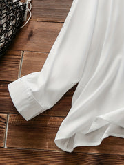  Basic Blouse Women's Plus Plain Long Sleeve Shirt