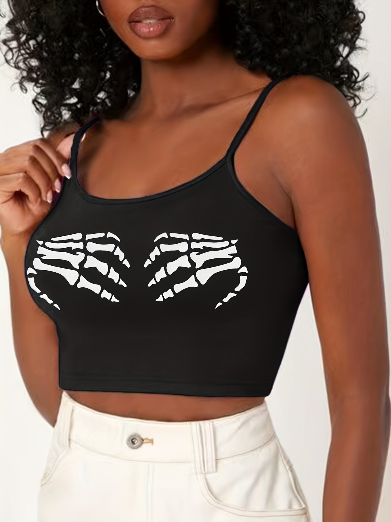 Skeleton Hand Print Sleep Tops