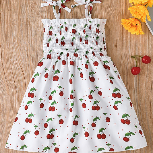 Girls Floral Print Strappy Sundress for Summer