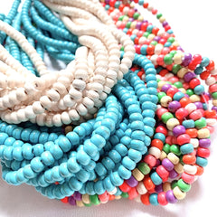 94pcs 4-6mm Turquoise Stone Spacer Beads DIY Necklace Making