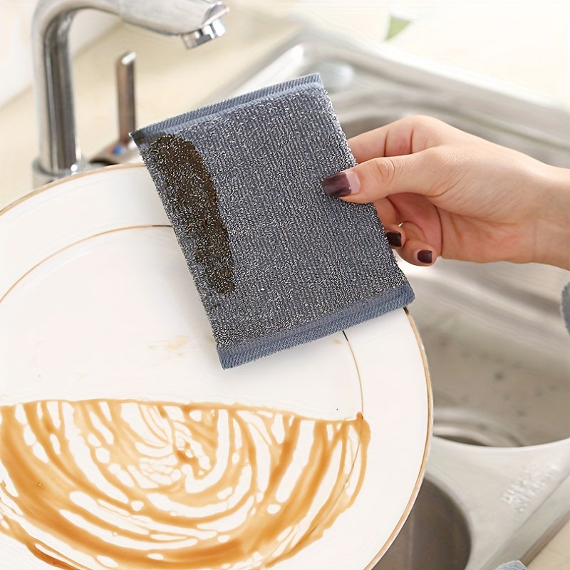 4pcs Double Sided Cleaning Brush Set for Tableware and Pans
