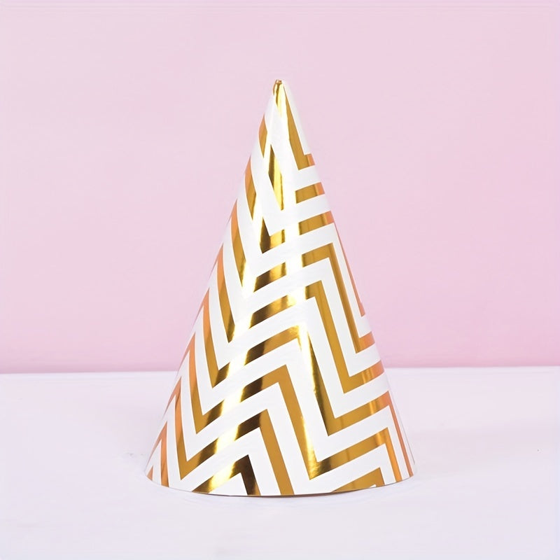 Chevron Pattern Party Hat in Polka Dot Design for Birthday
