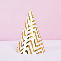 Chevron Pattern Party Hat in Polka Dot Design for Birthday