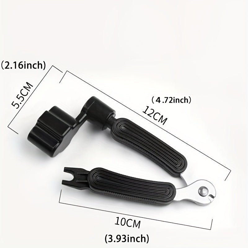 3-in-1 Guitar String Tool: Clipper, Crimper, Puller