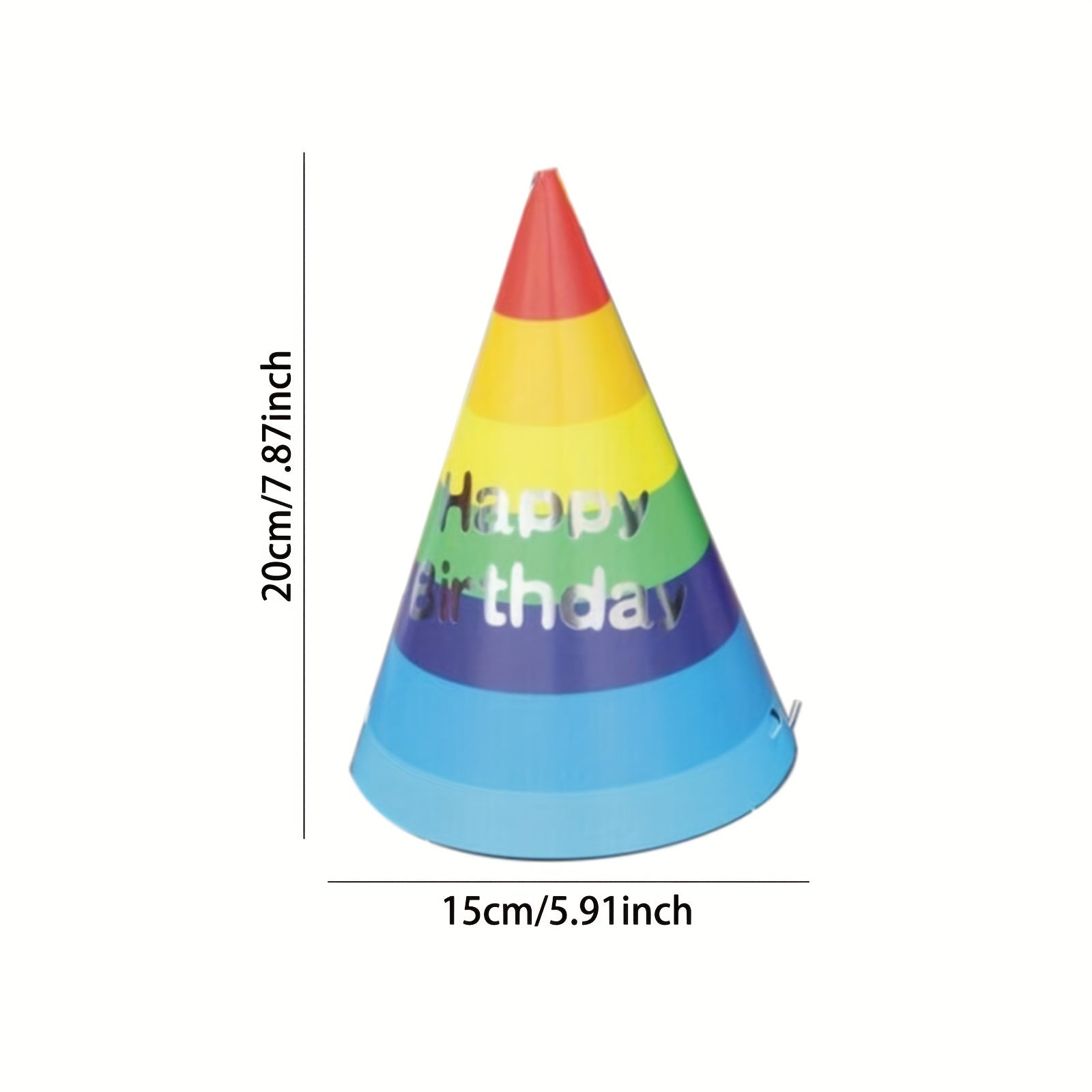 10pcs Rainbow Birthday Hats Colorful Party Decorations Small Gift