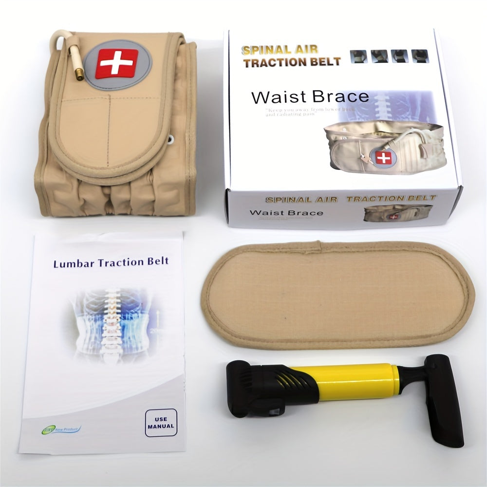 Inflatable Lumbar Traction Belt for Herniation Relief