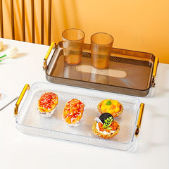 Rectangular Tray Double Handles Tea Cup Holder Home Decor