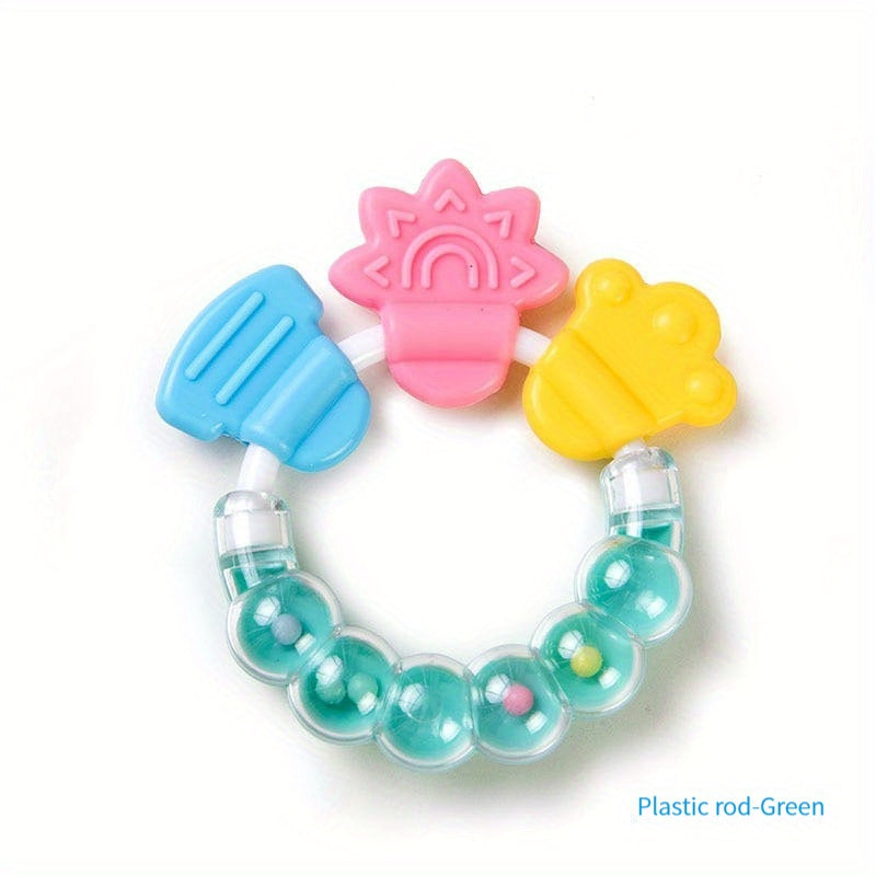 Baby Silicone Teether Molar Stick Rattle Toy