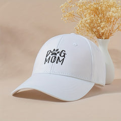Dog Mom Embroidery Baseball Cap Solid Sun Hat Adjustable Dad Hat Women