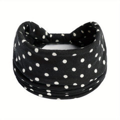Polka Dot Knot Headband Hairband Boho Sports Yoga Headscarf