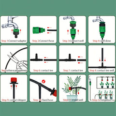 DIY Greenhouse Drip Irrigation System Watering Kit